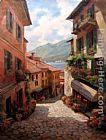 Unknown Artist Lake Como Italian Village by Paul Guy Gantner painting